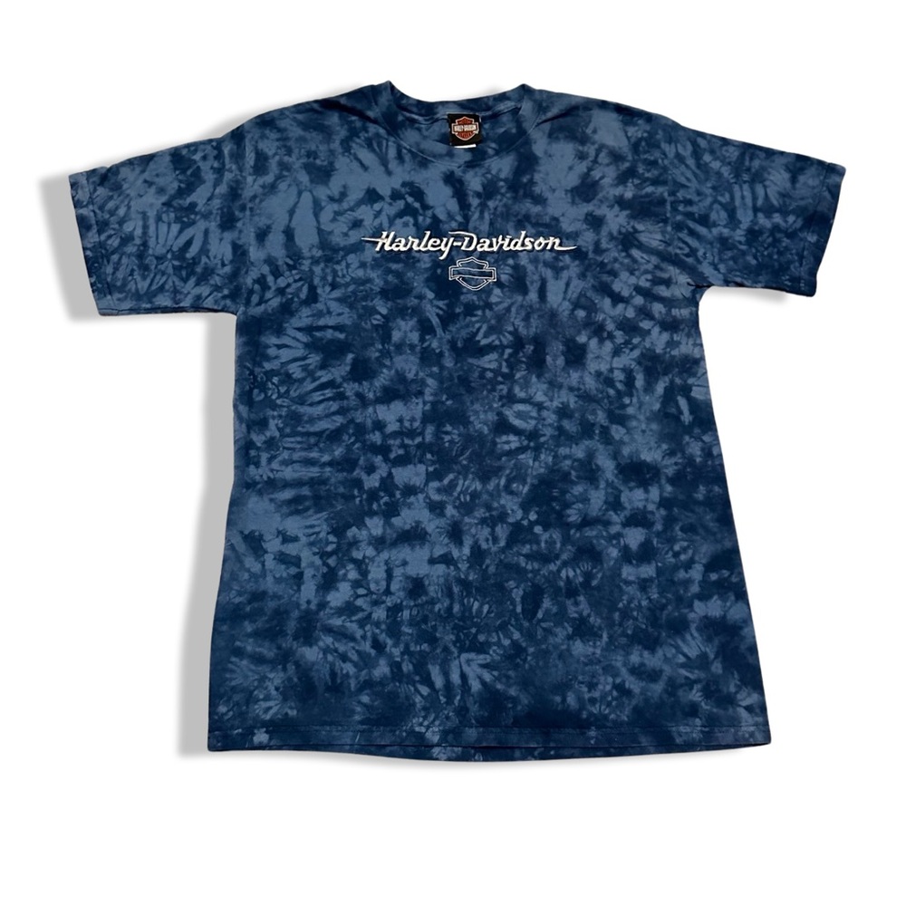 Harley Davidson Orlando Florida Blue print with white embroidery